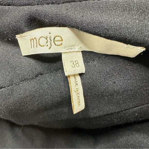 Maje Juppon black layered mesh skirt 38 - Picture 5 of 6